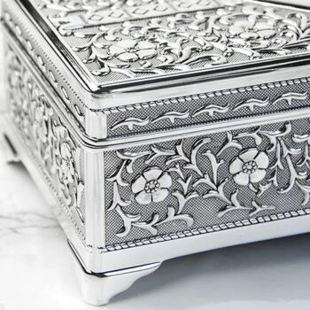 Personalised Silver Jewellery Box, 4 of 5