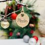 Personalised Dog Cat Paw Bauble Xmas Tree Decoration, thumbnail 2 of 9