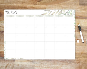 Personalised Eucalyptus Monthly Planner Whiteboard, 4 of 6