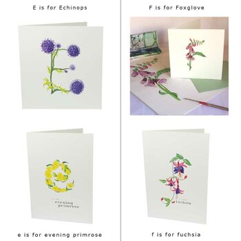 Botanical Flower Letter Cards, 3 of 12