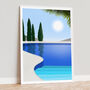 Morning Swim Swimming Pool Art Print, thumbnail 4 of 5