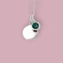Genuine Emerald Cz Necklace In Sterling Silver, thumbnail 4 of 12