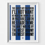 West Bromwich Albion 'Lord' Football Song Print, thumbnail 1 of 3