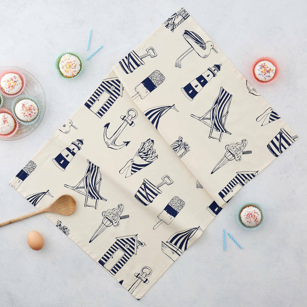 Nautical Mug,Tea Towel Gift Set + Free Card By Victoria Eggs