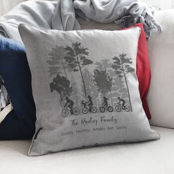 Personalised Cycle Family Cushion, 3 of 6