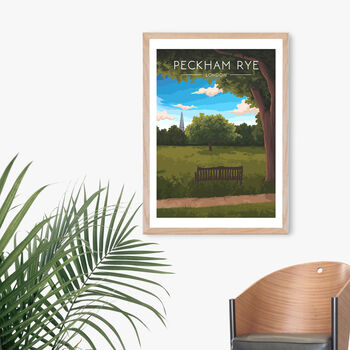 Peckham Rye London Travel Poster Art Print, 4 of 8