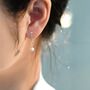 Scarlett White Ivory Silver Pearl Water Drop Gift Earrings, thumbnail 1 of 4
