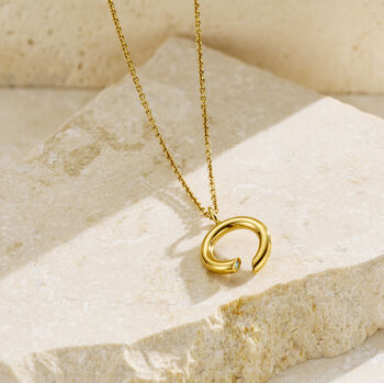 Birthstone Open Flow Pendant Necklace, 5 of 12