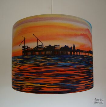 Sunset Art Panoramic Print Of Painting Lampshade, 5 of 9