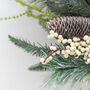 Luxury White Berry And Fir Cone Wreath, thumbnail 4 of 6