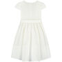 Flower Girl Embroidered Cotton Florence Dress, White, thumbnail 2 of 2