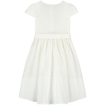Flower Girl Embroidered Cotton Florence Dress, White, 2 of 2