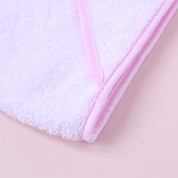 Personalised Pink Elephant Hooded Baby Towel, 8 of 11