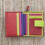 Personalised Small Mutlicolour Red Leather Purse, thumbnail 5 of 11