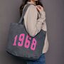 Personalised Varsity Year Vintage Tote Bag, thumbnail 2 of 5