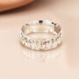 Personalised Sterling Silver Band Of Hearts Spinner Ring, thumbnail 3 of 9