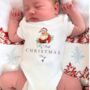 Personalised My First Christmas Bodysuit Santa, thumbnail 1 of 4