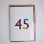 Handmade 60th / Any Age Watercolour Birthday Card, thumbnail 7 of 7