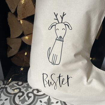 Personalised Dog Christmas Stocking, 2 of 3