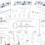 Wedding Seating Plan Cards Winter Blue Florals, thumbnail 7 of 7