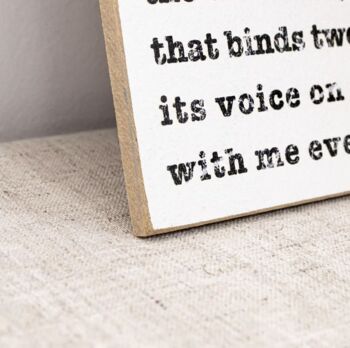 Meaning Of Love Wooden Plaque With Original Poem Verse, 3 of 4