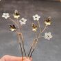 Set Of Two Floral Bridal Hair Pins, thumbnail 1 of 13