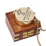 Engraved Baptism Brass Compass With Wooden Gift Box, thumbnail 11 of 12