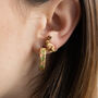 Pink Oxalis Hoop Earings, thumbnail 3 of 6
