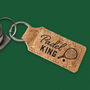 Rectangular Cork Keyring 'Padel King' | Padel | Racket Sport | Keyring | Novelty, thumbnail 1 of 2