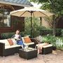 3m Garden Parasol Umbrella With Solar Powered LED Light, thumbnail 1 of 12