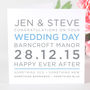 Personalised Typography Wedding Day Card, thumbnail 8 of 11