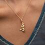 Mermaid Charm Necklace, Sterling Silver Or Gold Plated, thumbnail 5 of 9