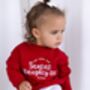 Officially On Santa's Nice List Embroidered Personalised Sweatshirt Jumper, thumbnail 4 of 8
