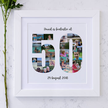 Personalised 50th Birthday Photo Collage, 3 of 8