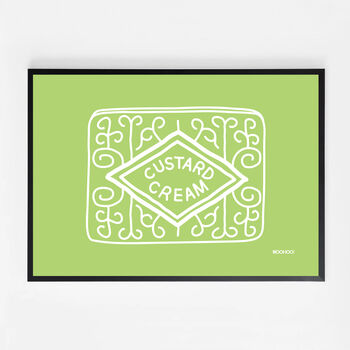 Custard Cream Biscuit Print Four Colour Options, 2 of 9
