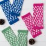 Bright Leopard Knitted Wrist Warmers, thumbnail 1 of 10