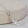 Sterling Silver Feather Charm Anklet, thumbnail 1 of 3