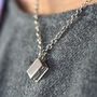 Book Necklace In Sterling Silver, thumbnail 2 of 9