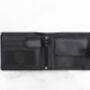 Men's Personalised Black Leather Wallet Trifold Rfid, thumbnail 7 of 11