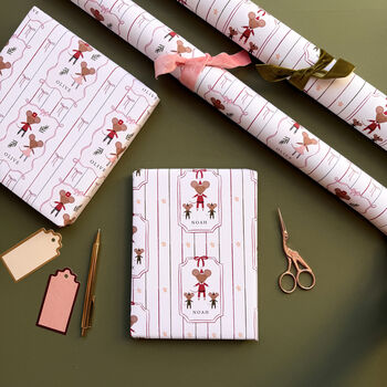 Personalised Christmas Mouse Wrapping Paper, 5 of 11