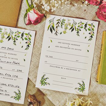 Greenery Botanical Wedding Invitation Pack, 2 of 4