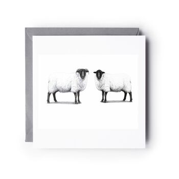 Sheep Of The Countryside Hand Drawn Greeting Card, 2 of 5