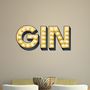 Gin Light Up Letters Effect Wall Sticker, thumbnail 1 of 2