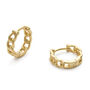 Gold Plated And Sterling Silver Chain Earring Hoops, thumbnail 2 of 8