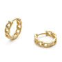 Gold Plated And Sterling Silver Chain Earring Hoops, thumbnail 2 of 7