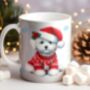 Personalised Bichon Frise In Christmas Jumper Mug, thumbnail 1 of 2