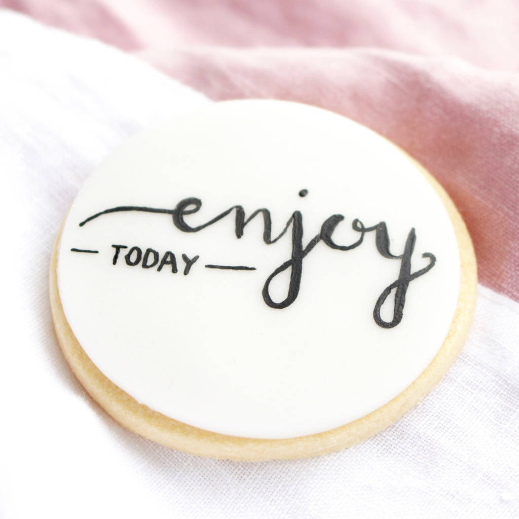 motivational quote sugar biscuit gift set by lavish slice