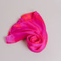 100% Mulberry Silk Scarf, Hot Pink With Red Stripes, thumbnail 5 of 6