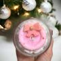 Handmade Bespoke Luxury Whipped Wax Pink Xmas Candle, thumbnail 4 of 11