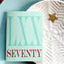 Mini Roman Numerals Seventy Card, thumbnail 4 of 5